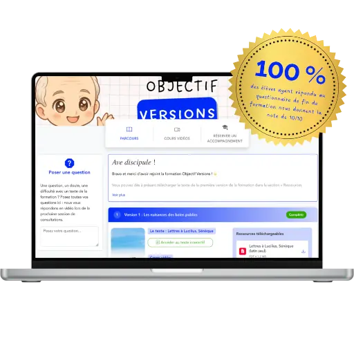 Aperçu d'Objectif Versions sur MacBook